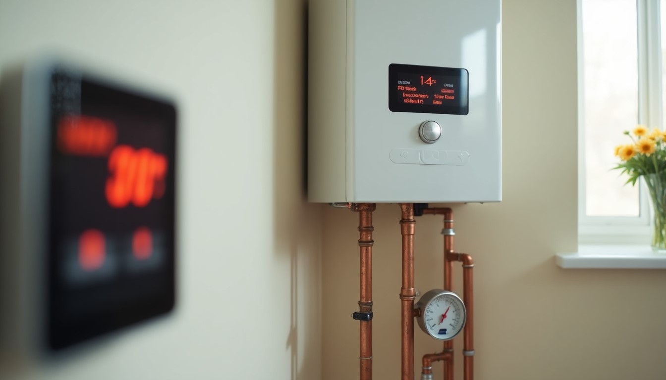 Boiler setup in room - heating system maintenance Boiler setup in room - heating system maintenance